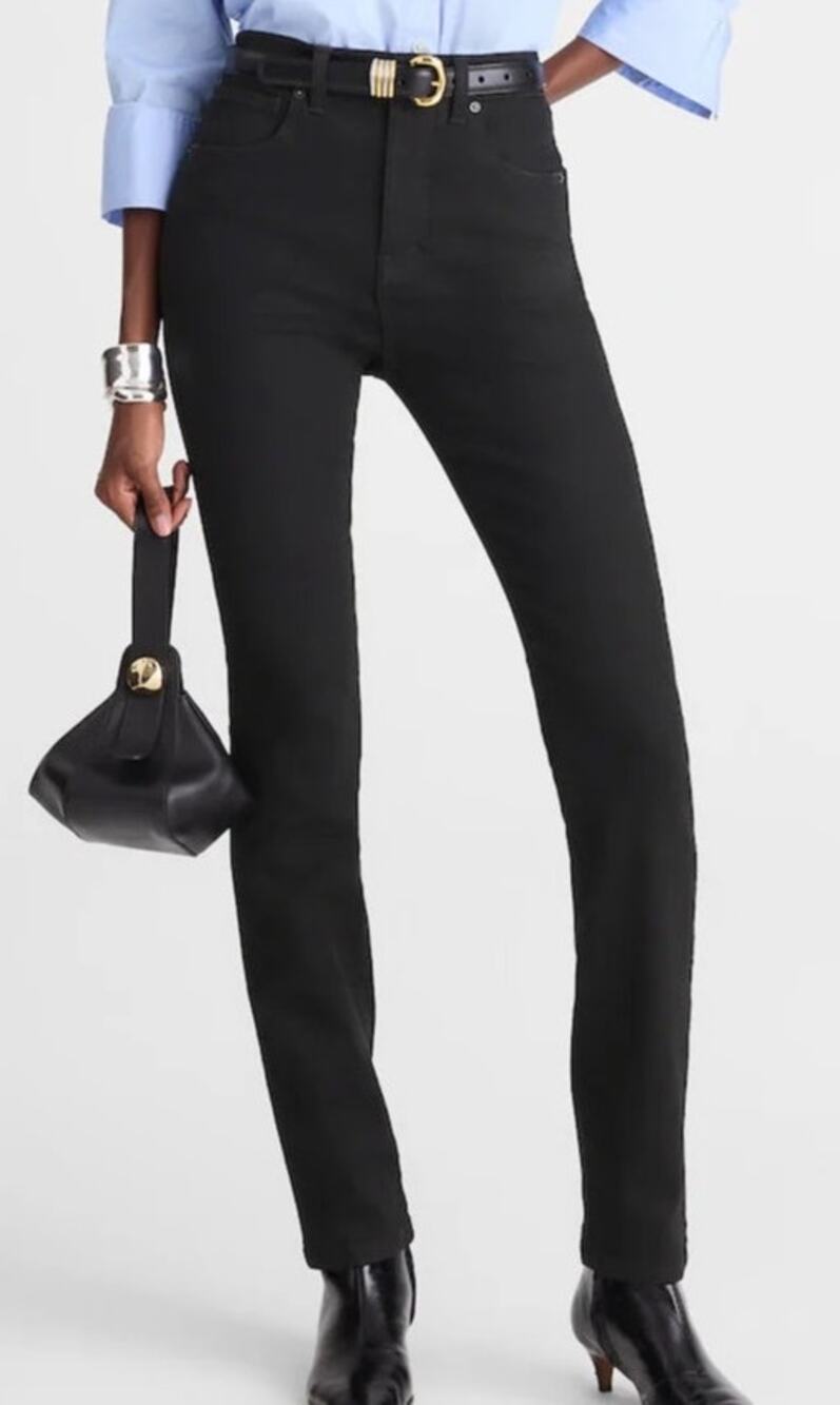 Madewell Womens High Rise Skinny Jeans Size 28 Black Denim Minimal Classic